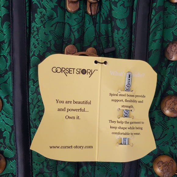 😈NTW, Amazing Green overbust Steampunk corsetz! Lace, lingerie, bustier - Picture 12 of 15